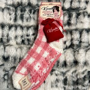 Pink and White Cozy Socks